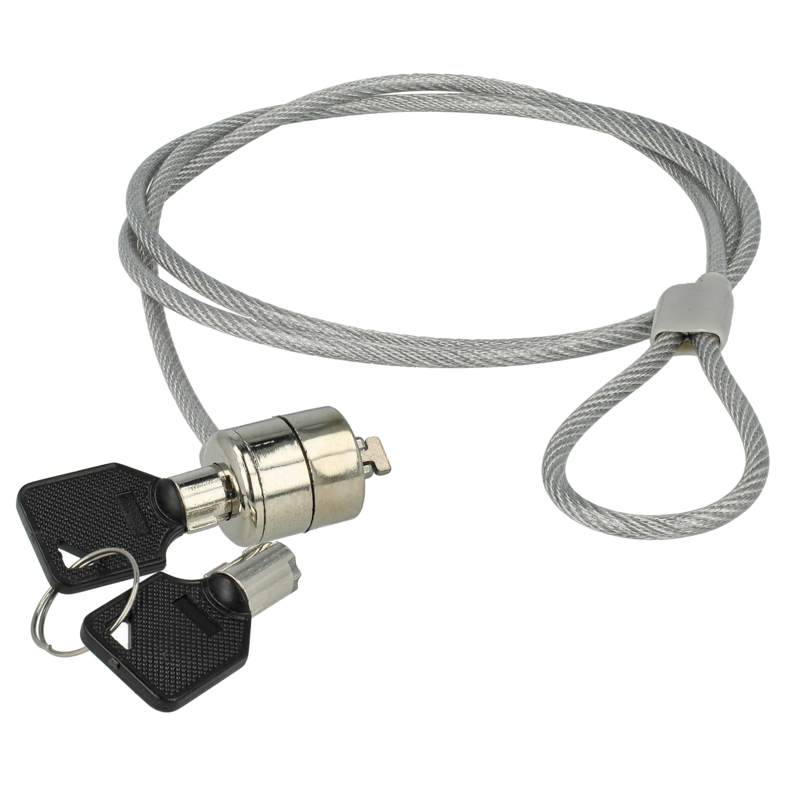 vhbw 10x Kensington Lock para portátil, Notebook - Cerradura Cable con Llaves, 1,2 m