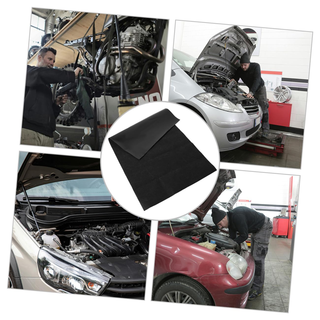 Healeved Ölauffangmatte Faser Antirutsch für Auto und Fahrzeug Waschbar Garagenbodenschutz Ölwechsel Werkstatt