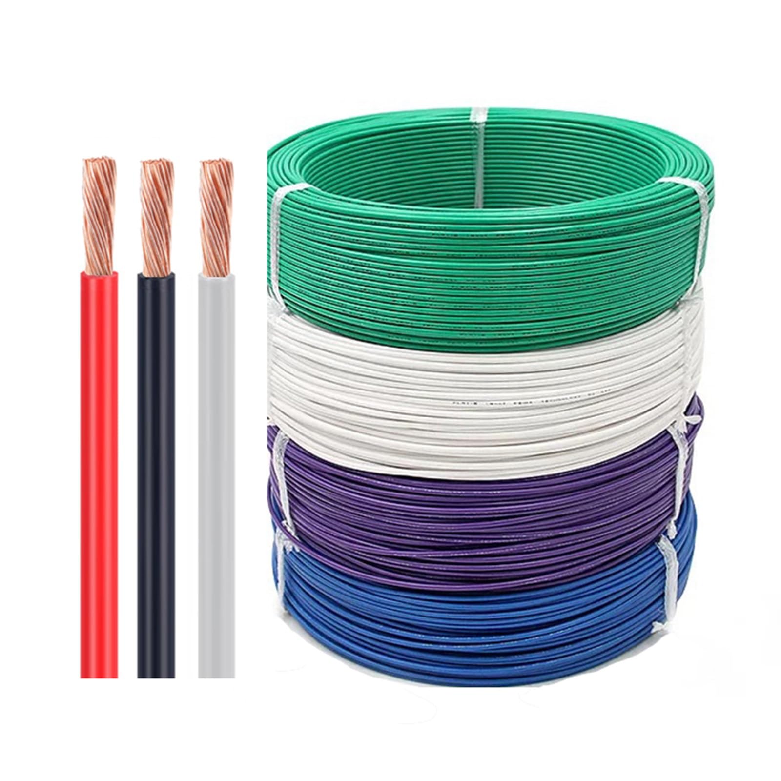 Kabel ekranowany, Przewody elektryczne 0,35 mm²–6, mm², przewód samochodowy niskiego napięcia 50 V(6.0mm²)