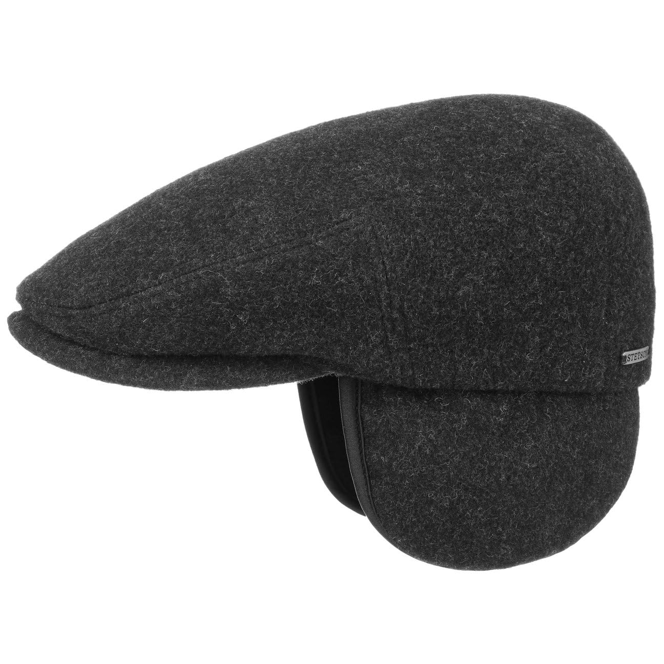 Stetson Kent Wool Flat Cap Herren Made in EU Kaschmir Herbst Winter Ohrenklappen Schirmmütze