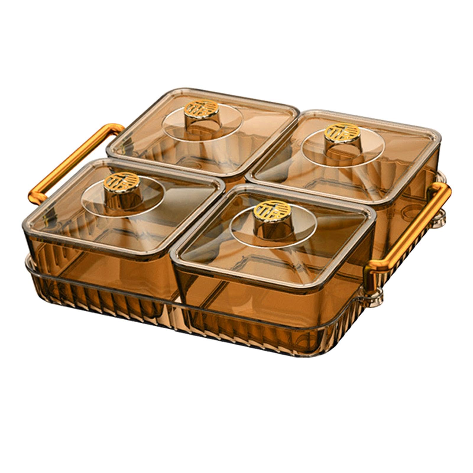 MICFENY Removable Snacks Platter Portable Dried Fruit Tray Candy Storage Box Snacks Fruit Tray Divided Serving Dishes Enduring