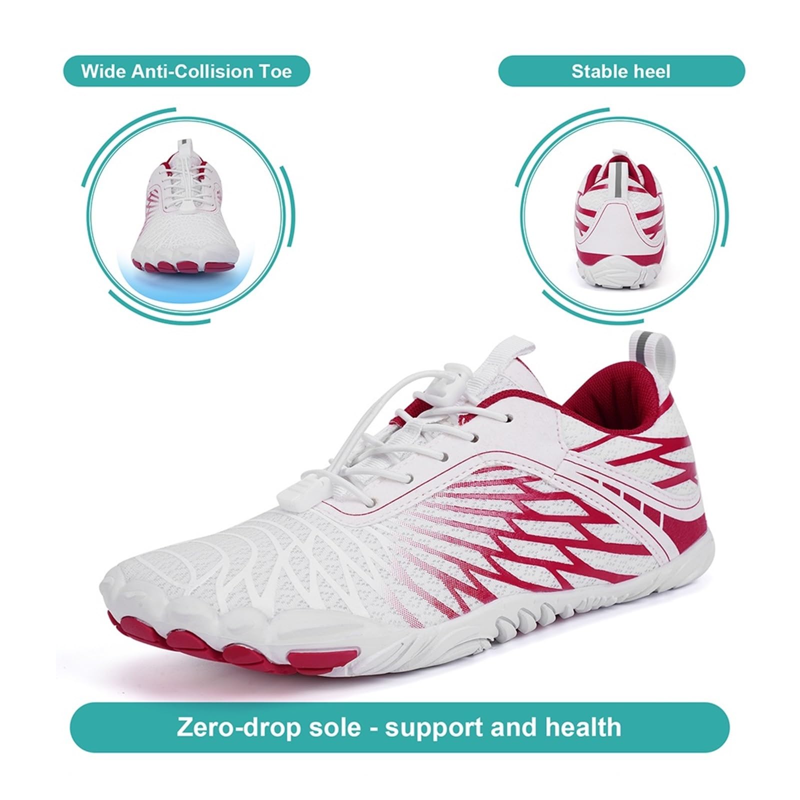 Scarpe da Acqua Unisex, Scarpe Leggere da Acqua, Scarpe da Trekking Casual ad Asciugatura Rapida, Supporto Plantare, Scarpe da Trekking for Esterni(White,38)