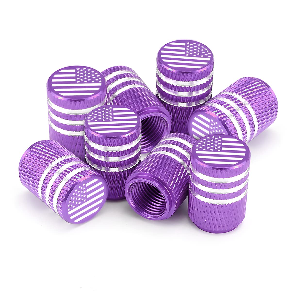 Lot De 8 Bouchons De Valve De Pneu De Voiture Universels Et Lumineux