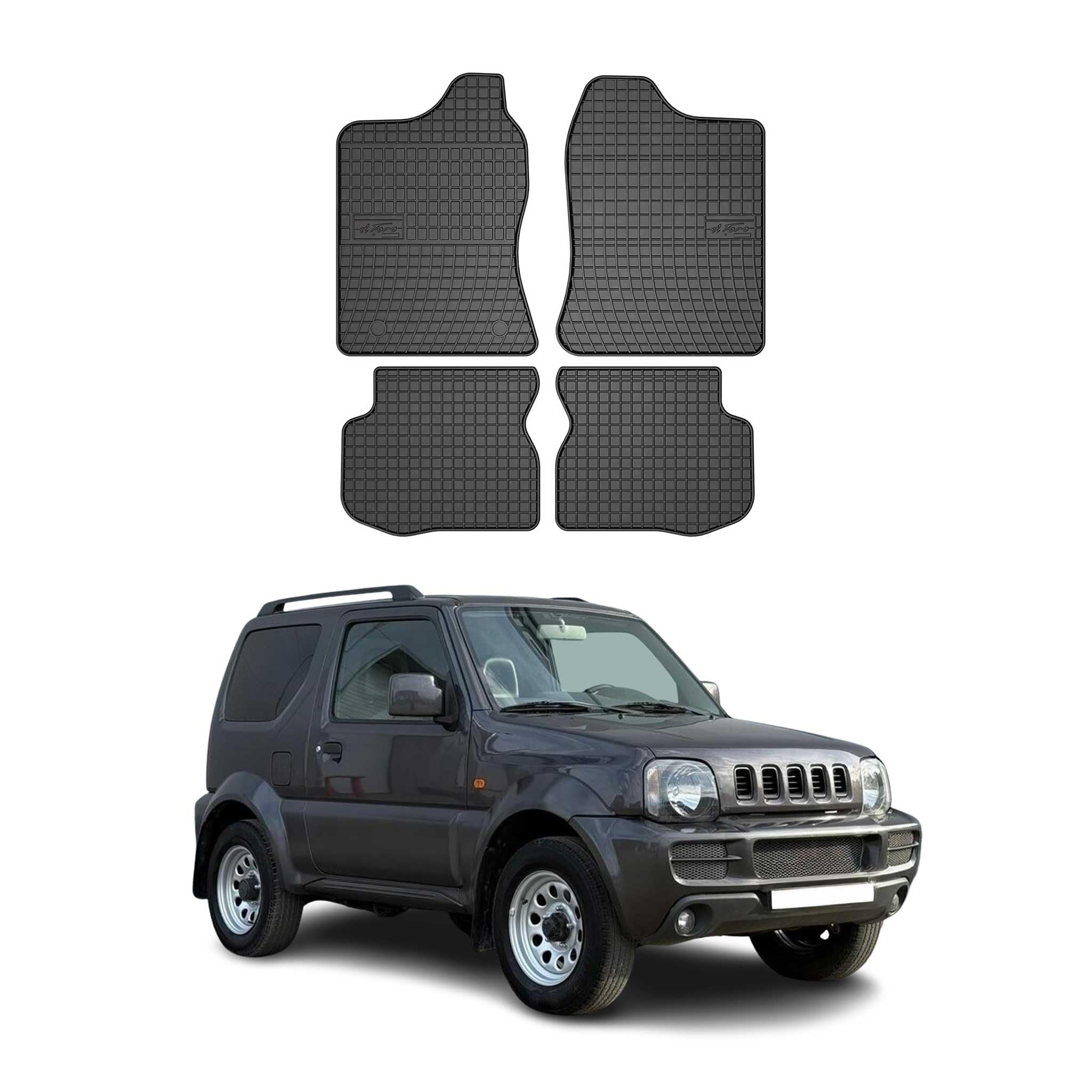 Tapis De Sol Caoutchouc Universel Pour Daihatsu Rocky 1984-1998 - Lot De 4 - Neuf - Imperméable