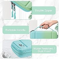 Vista 4 de Fintie Funda de transporte para Nintendo Switch OLED modelo 2021Switch 2017, a prueba de golpes funda protectora rígida bolsa de viaje con 10