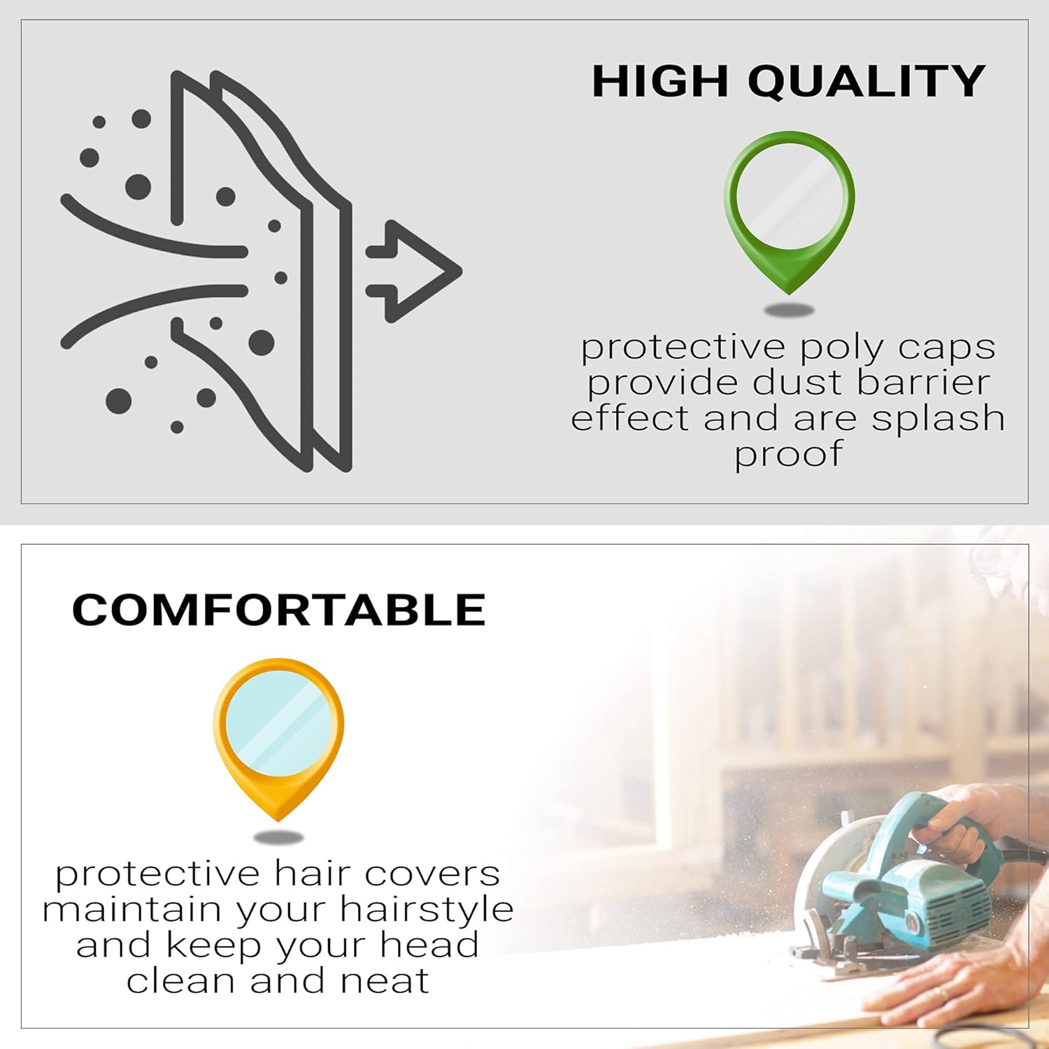 Black Friday Clearance ABC Pack & Supply Polypropylene Safety Peaked Caps. Unisex Disposable Hair Protection Exclusive ABC Pack & Supply Polypropylene Safety Peaked Caps. Unisex Disposable Hair Protection