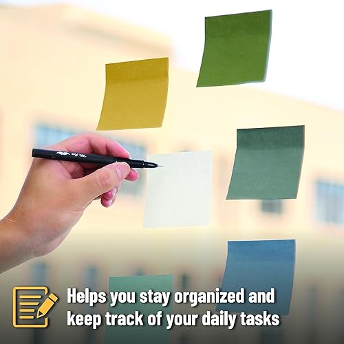 Miniatura 3 de Mr. Pen - Notas adhesivas, 3 x 3 pulgadas, 12 blocs, 600 hojas, notas adhesivas de tonos vintage naturales de 3 x 3