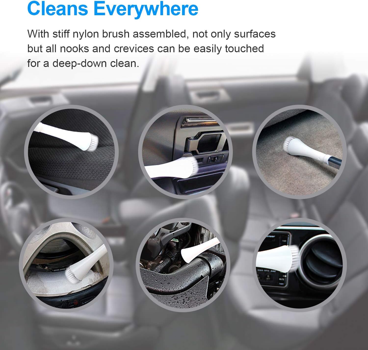 JOINT STARS High Pressure Car Cleaning Gun Jet Cleaner High Pressure Cleaner Car Interior Detailing Kit High Pressure Car Cleaning Tool for Detailing Supplies, Silver : Automotive