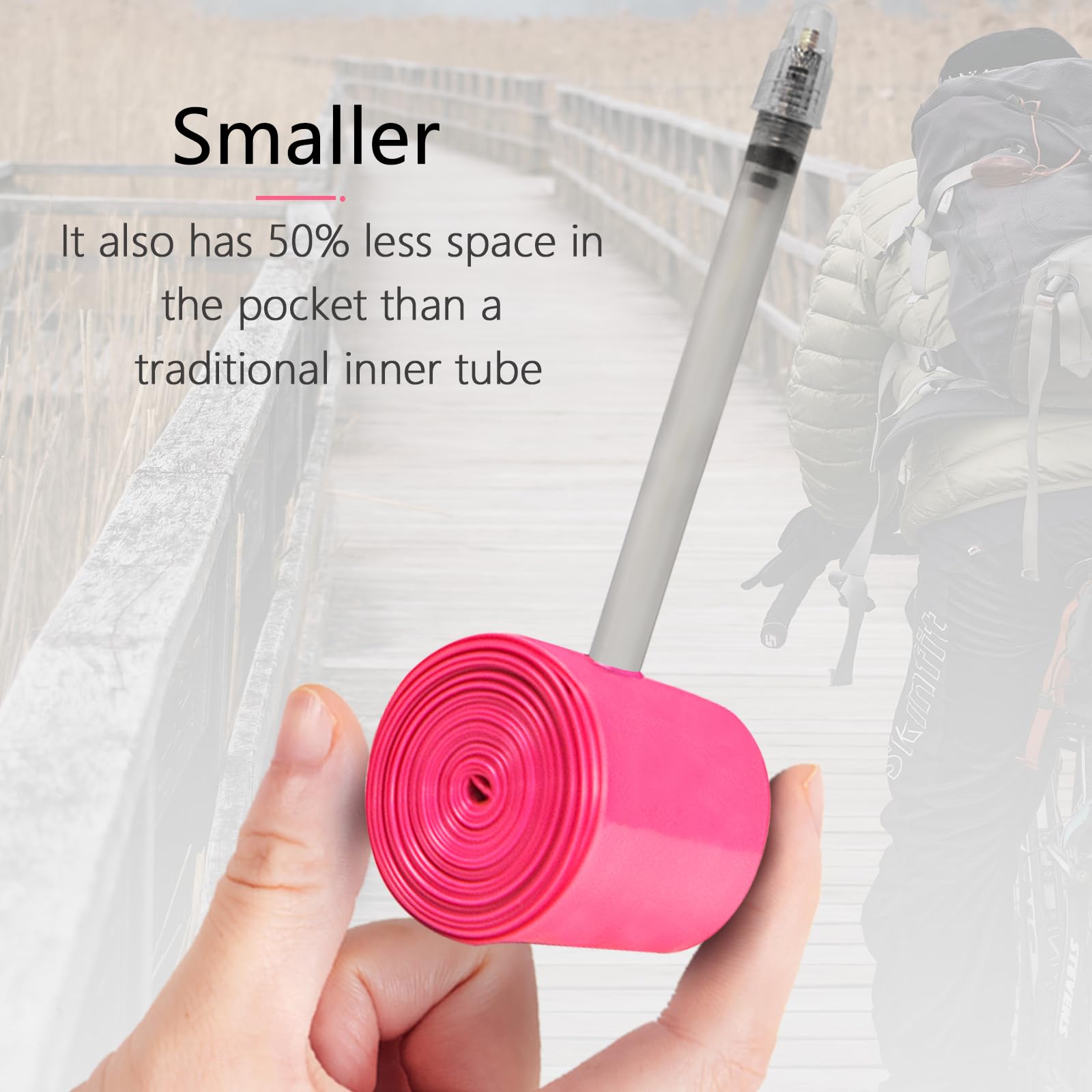 36g Bike Inner Tube TPU Ultralight Strada Bicicletta 700x18/23/25/28/30/32C(4pcs Patch di Riparazione)