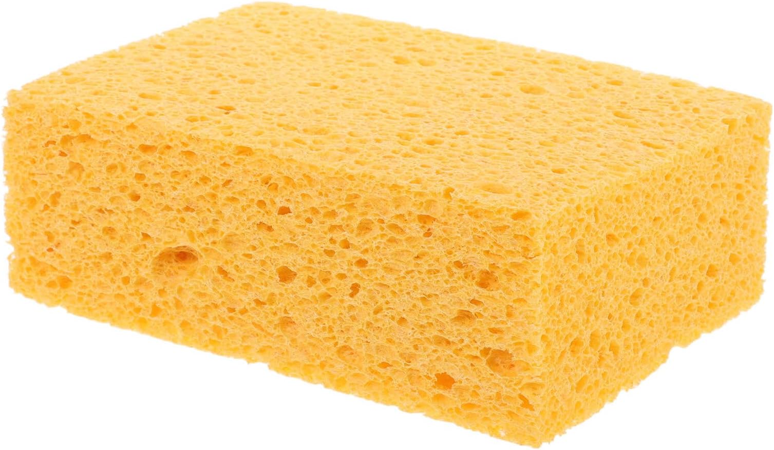 Multi-function Cellulose Cleaning Sponge Block 15x10x5cm, Thickened Water-absorbent Kitchen Scrub Sponge for Microwave and Steam Oven, Household Dishwashing and Wok Cleaning