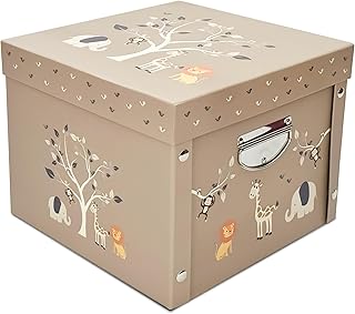 GroWings – Mocha Baby Keepsake Box, Baby Memory Box – Large Mocha Keepsake Gifts Box for Any Newborn Baby Boy or Baby Girl – Strong, Durable & Collapsible Memory Storage Box