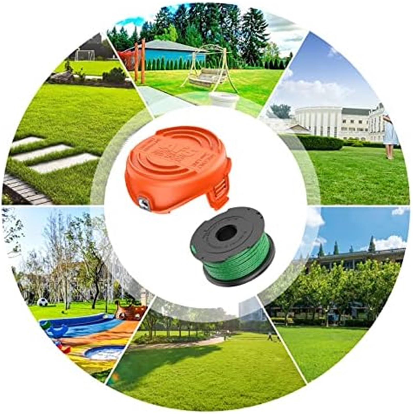 Automatyczna szpula kosiarki Zamienna szpula dla podkaszarki żyłkowej, dla szpul Black i Decker A6486 2 mm/6,1 m(BLACK 8 2)