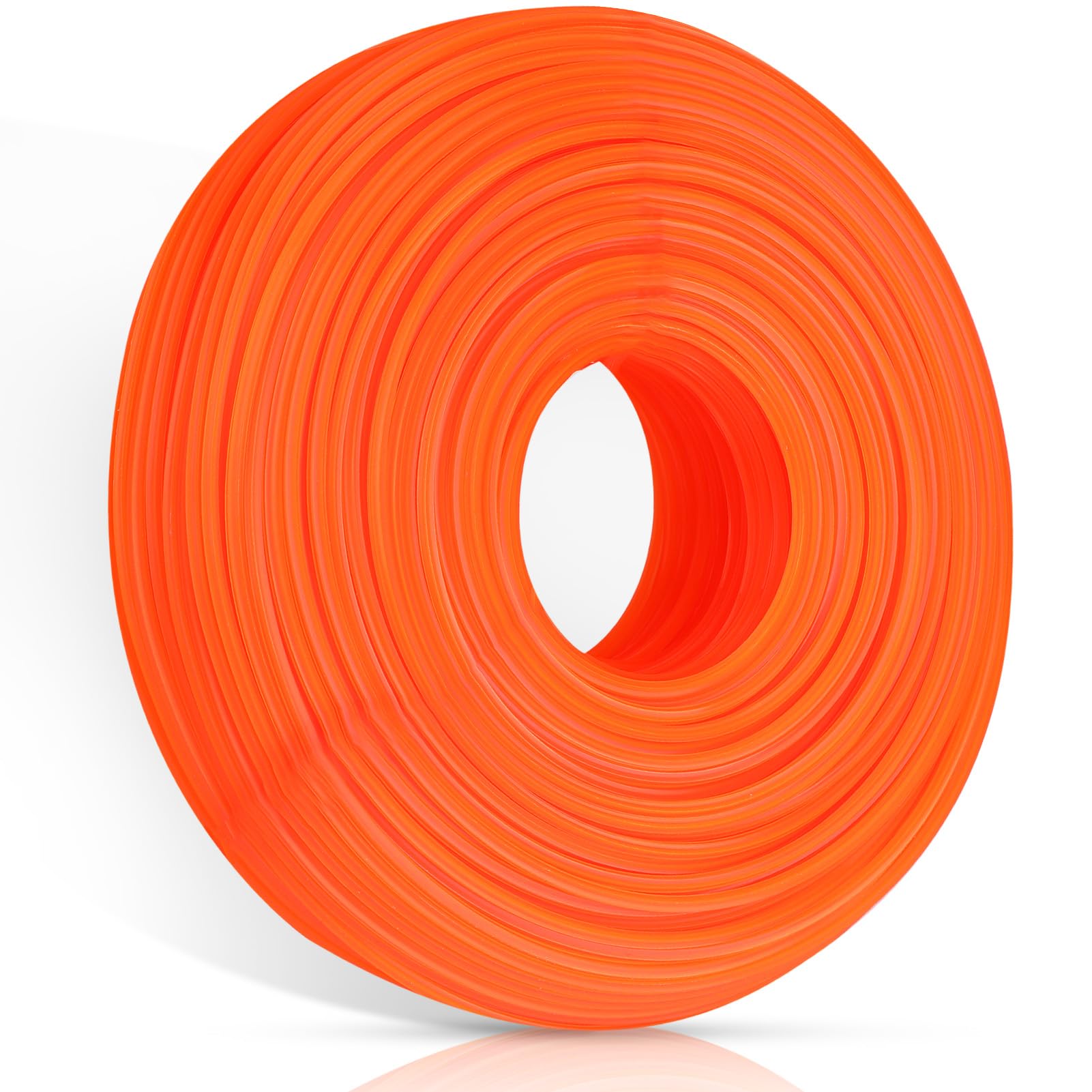Hilo universal de nailon de 2,4 mm x 75 m, para desbrozadoras y desbrozadoras con cabezal de hilo, hilo de repuesto cuadrado para bobinas de desbrozadora
