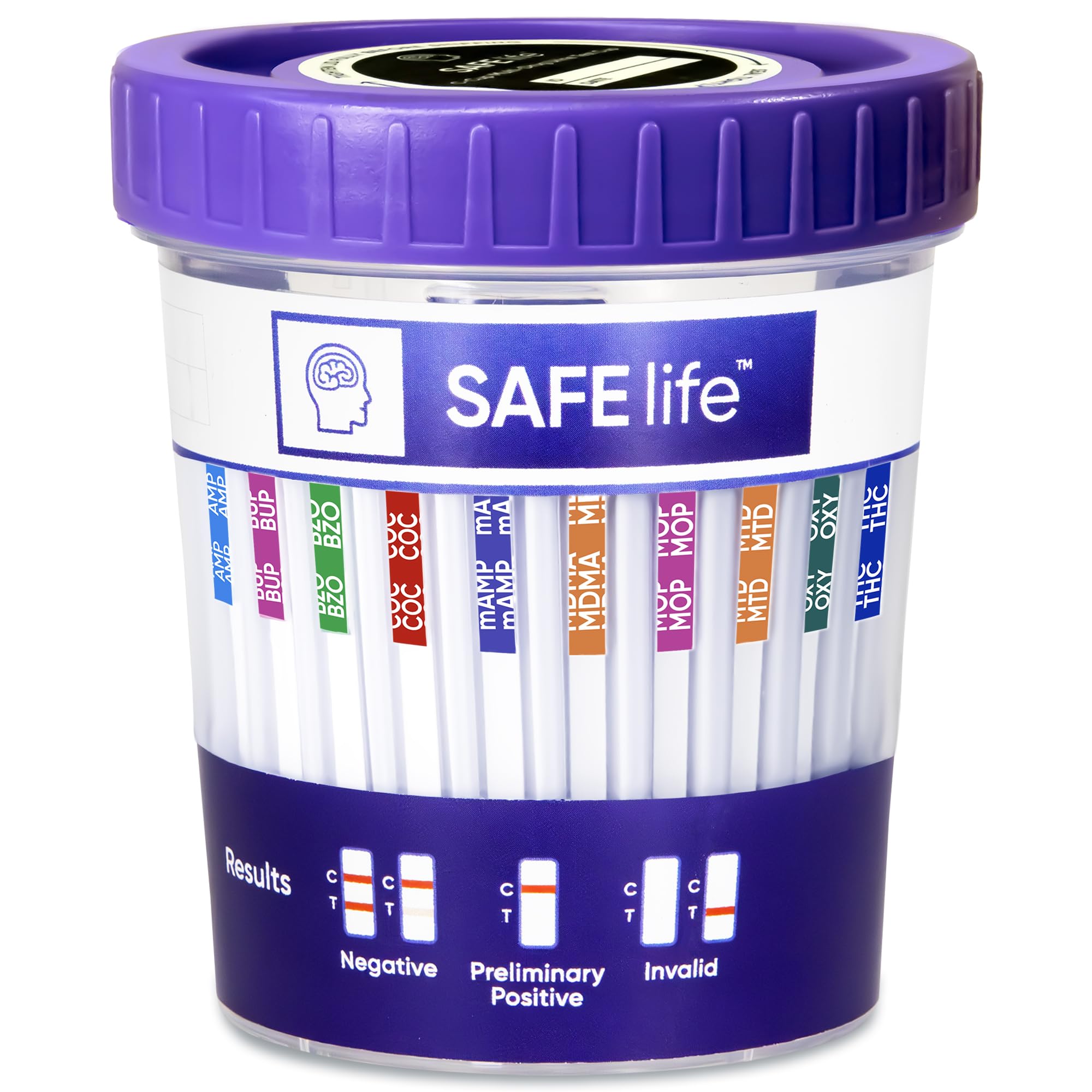SAFE LIFE 10-Panel Multi Drug Urine Test Cup 25-Pack