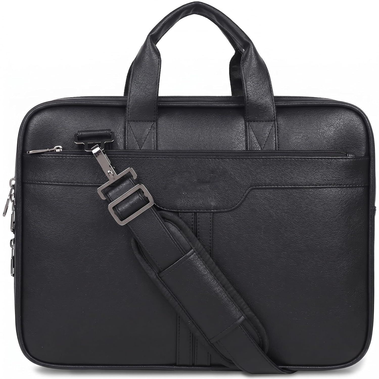 Prime Vegan Leather Laptop Bag for Men & Women | 15.6 Inch Office Briefcase Bag | Expandable Business Travel Work Bag with Multiple Organizer Compartments, Mobile & Pen Pockets-image-8