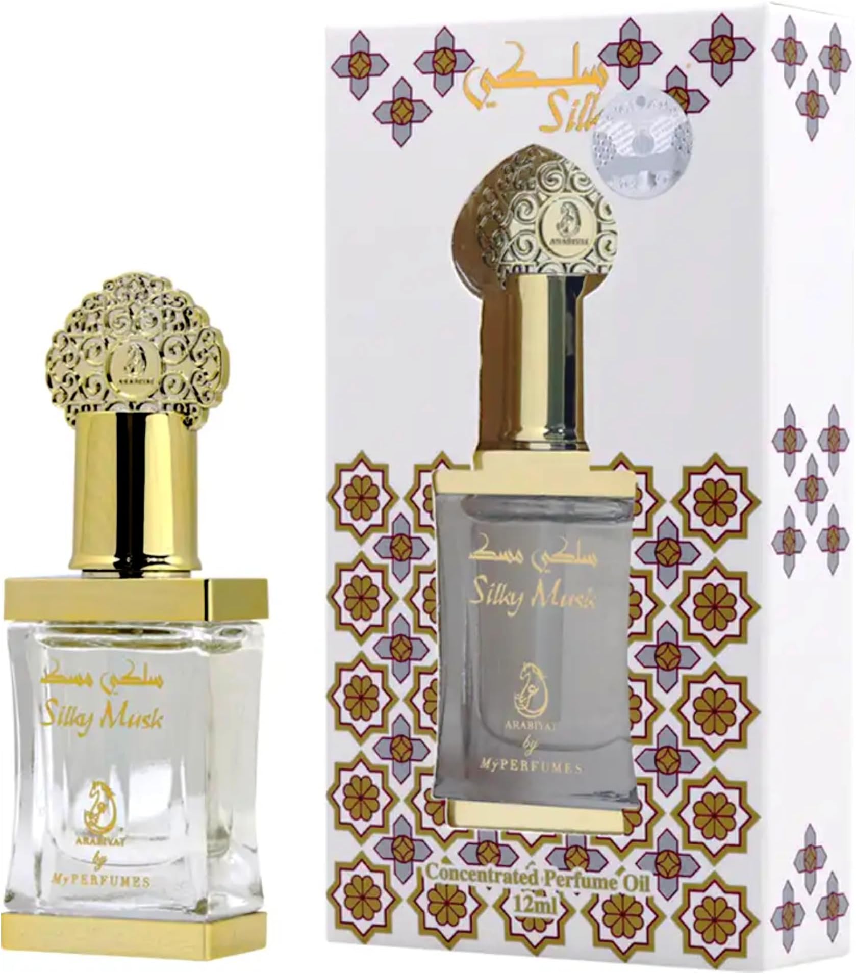 My Perfumes SILKY MUSK from ARABIYAT Non Alcoholic Attar or Concentrated Perfume Oil for Men and Women 12ml