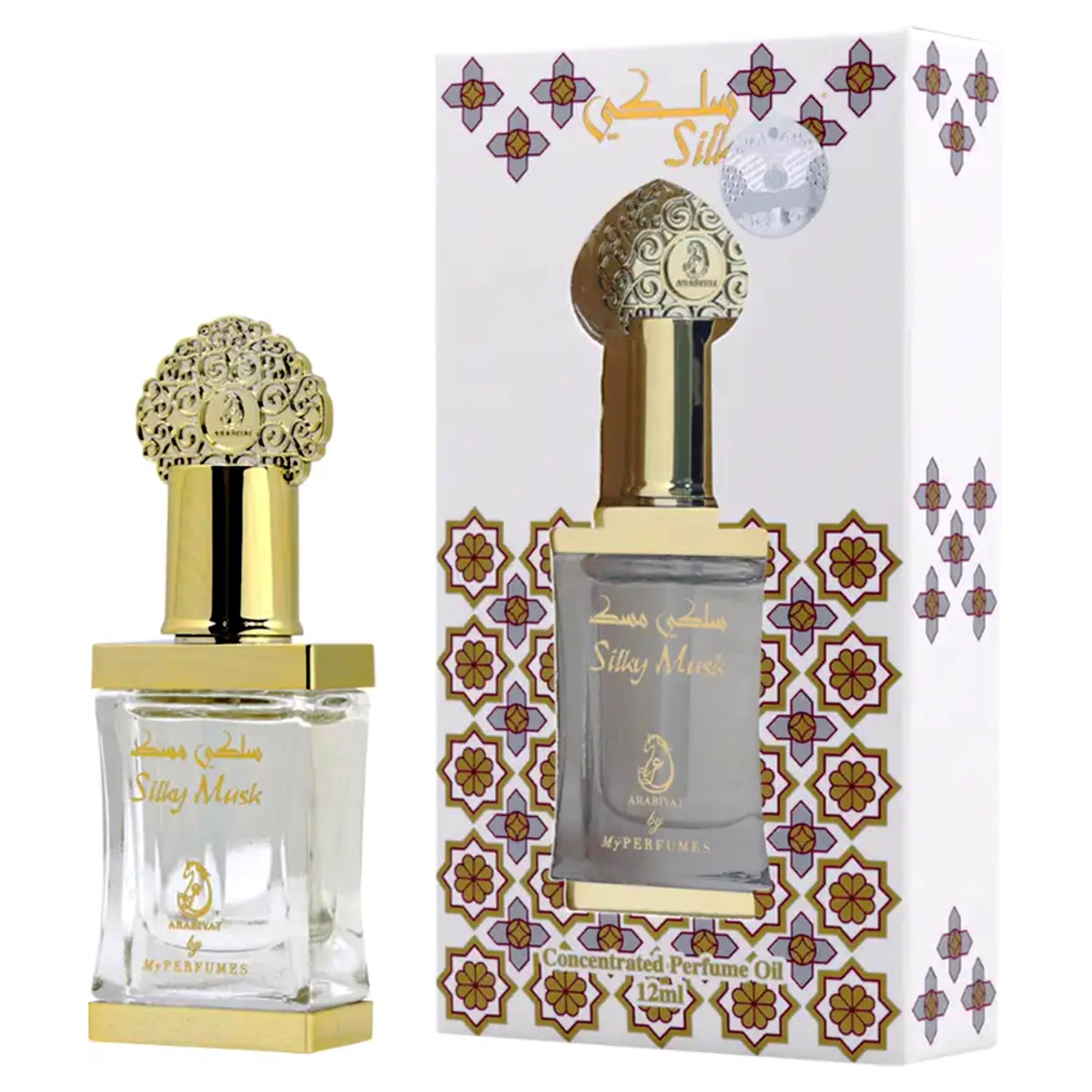 MY PERFUMESSILKY MUSK from ARABIYAT Non Alcoholic Attar or Concentrated Perfume Oil for Men and Women 12ml
