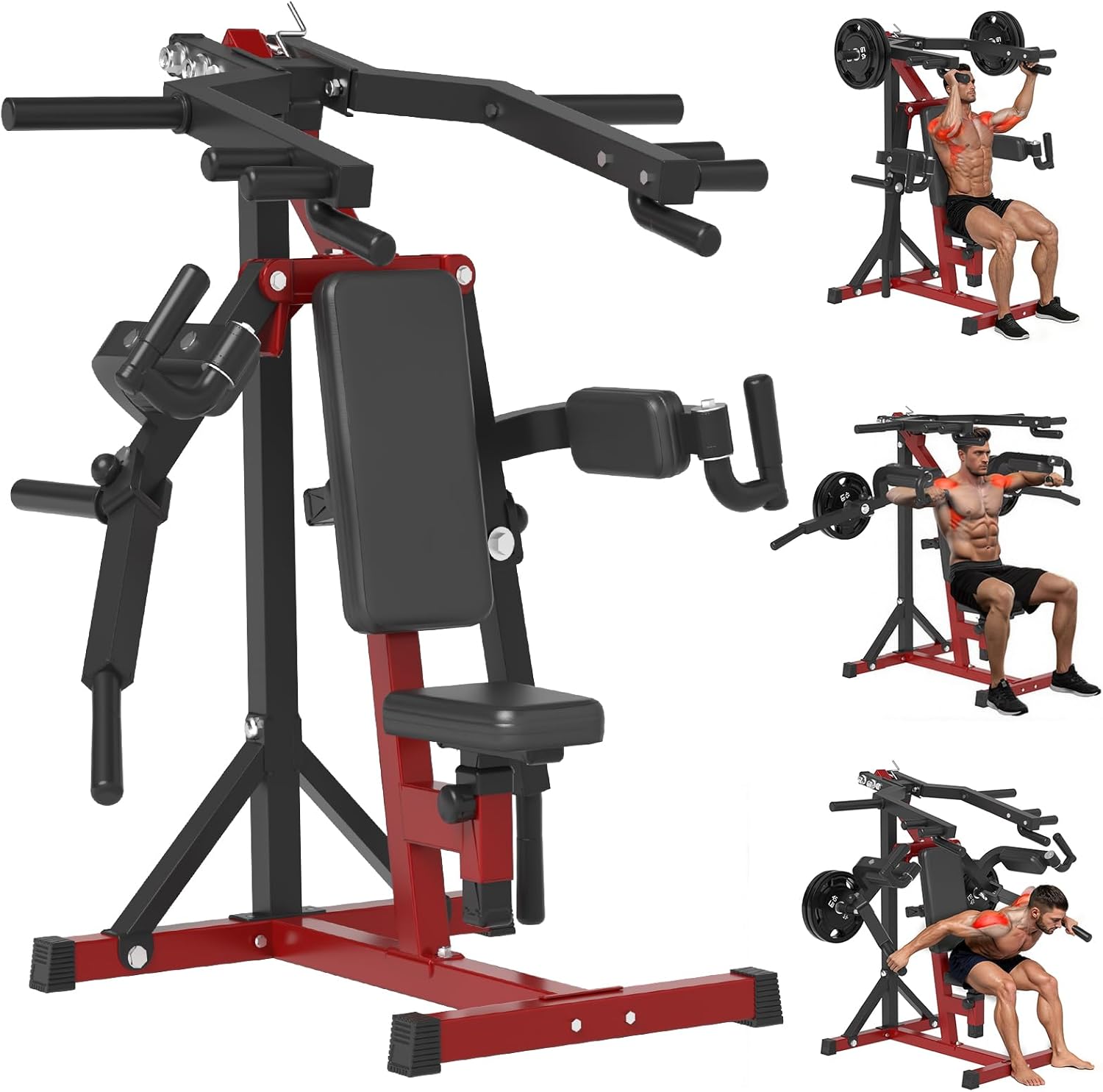 Deltoid and Shoulder Press Machine & Reverse Fly, 3-in-1 Shoulder Machine with Shoulder Press, Lateral Raise & Bent-Over Reverse Fly with Adjustable Seat and Backrest, Upper Body Home Gym Equipment