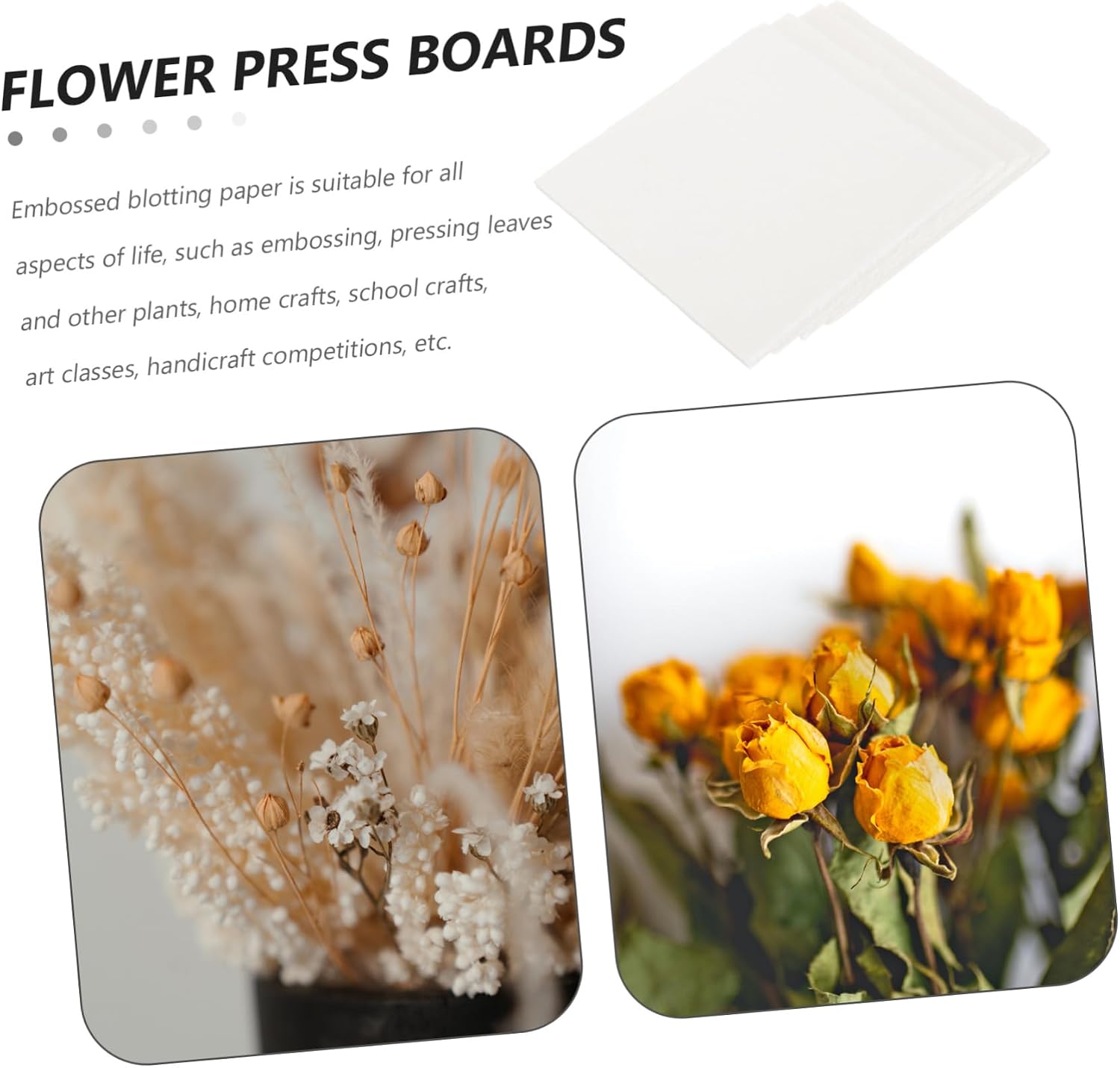 Gogogmee 16pcs Flower Press Boards for Plant Specimen Pressing Herbarium Blotting Paper Dried Flower Pressing Tool for Adults Boys and Girls