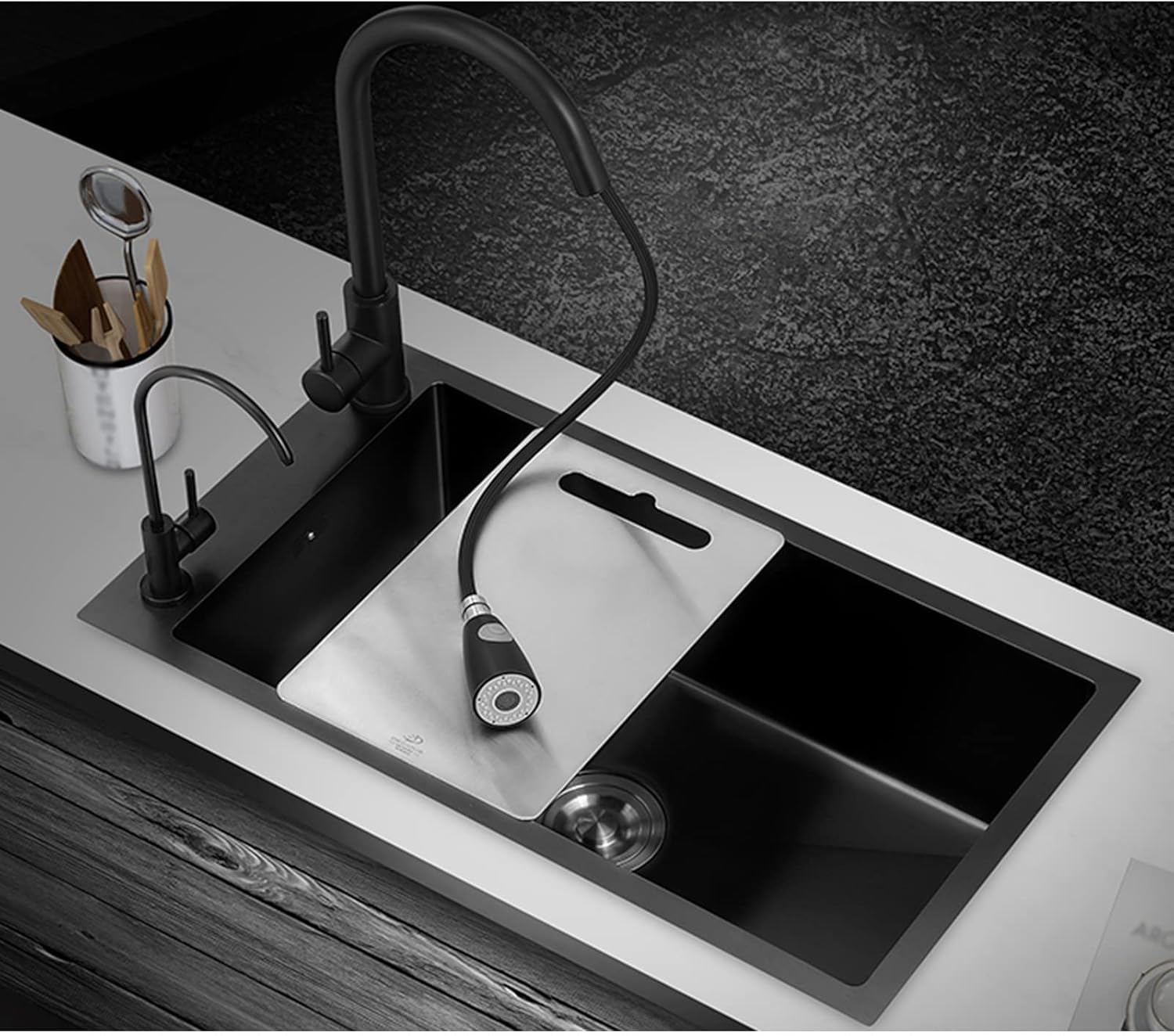 Kitchen Prep Sink Bar Sink with PullOut Faucet 304