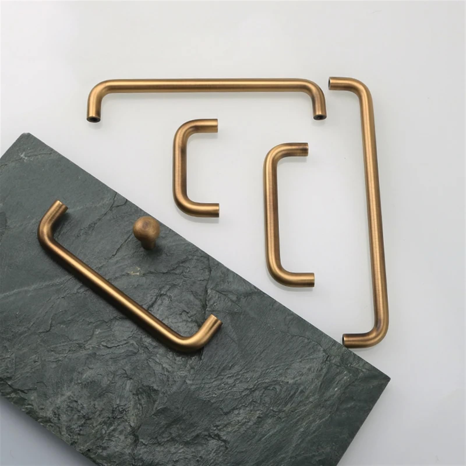ACLDOYYV Nordic Minimalism Bronze Furniture Handles Wardrobe Kitchen Cupboard Cloakroom Bedside Cabinet Handle Small Cabinet Pulls 1Pcs (Color : C-5822-64mm-Bronze)
