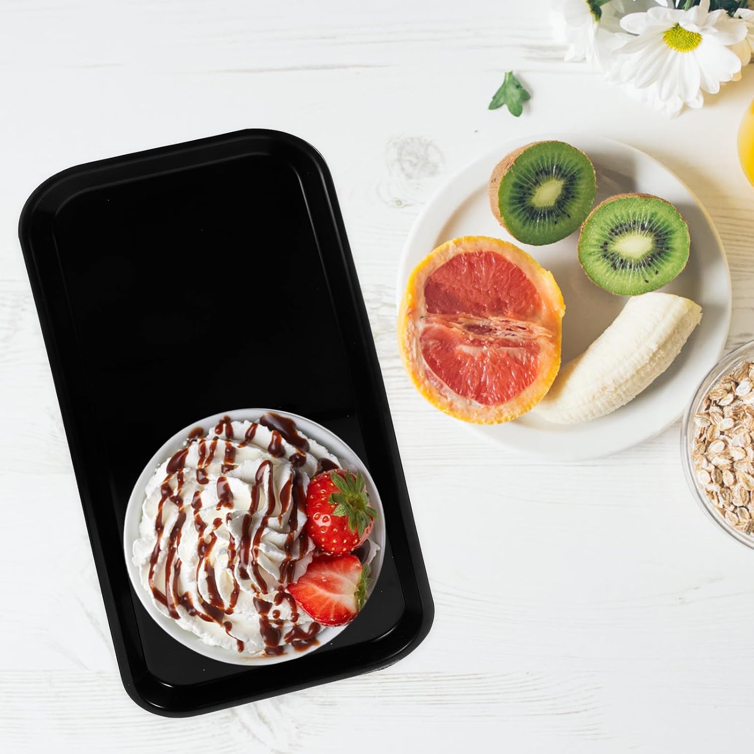 Didiseaon 2pcs Rectangle Mousse Cake Plates Dessert Display Trays Made of Abs Plastic for Easy to Store and Highlight Food, for Storing Baked Goods and Biscuits at Home
