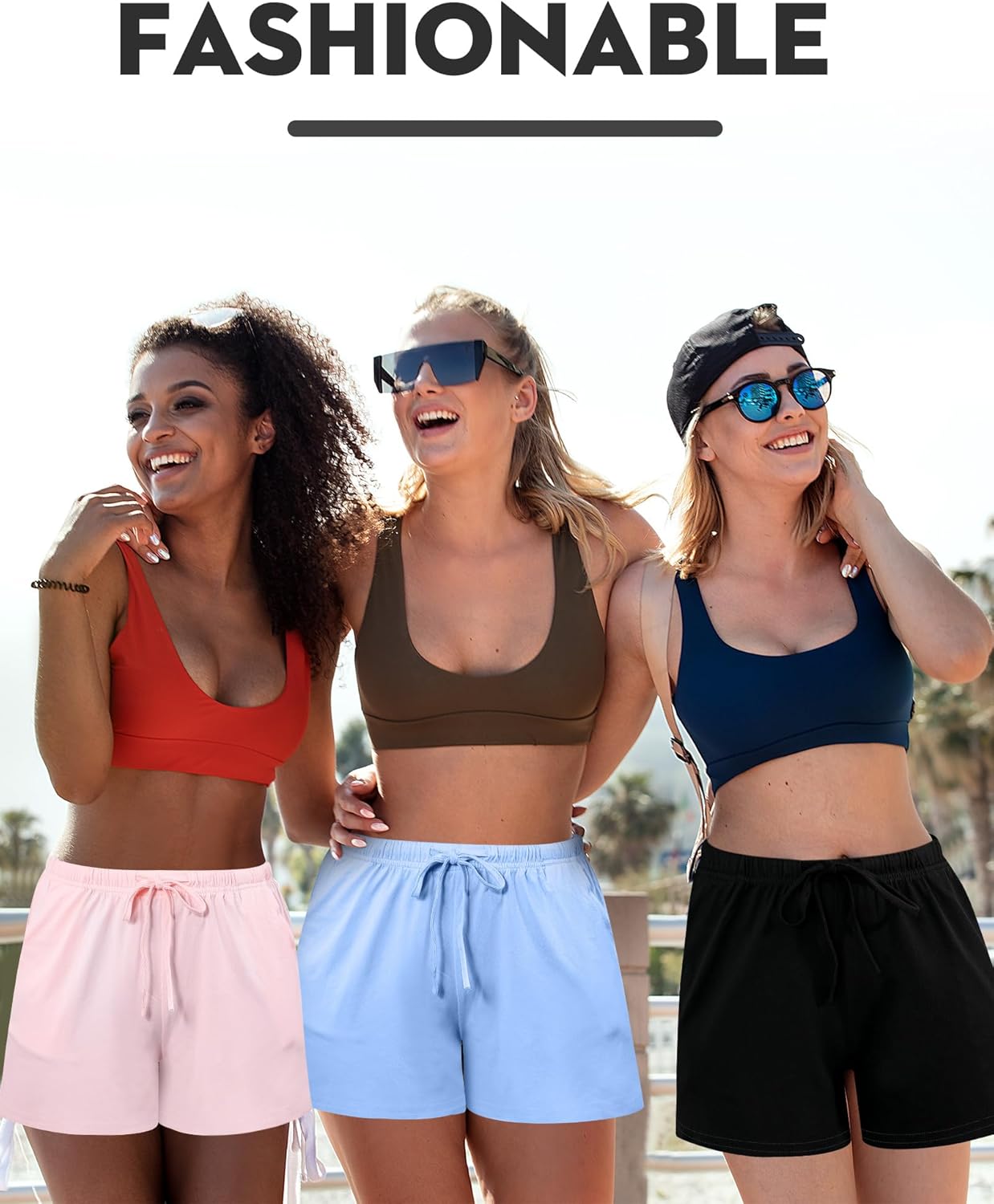 Chuarry 6 Pack Women Pajama Short Soft Comfy Lounge Short Sleep Shorts Bottom with Pockets - Image 2