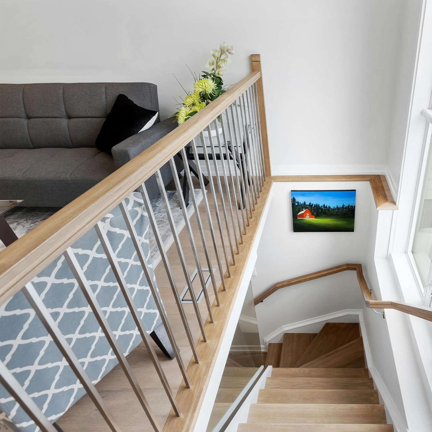 Sidasu 15-Pack Iron Balusters - 1/2" Square Hollow Metal Stair Spindles for Staircase, Decorative Metal Balusters for Staircase Indoor/Outdoor Use Baluster Straight Baluster 15