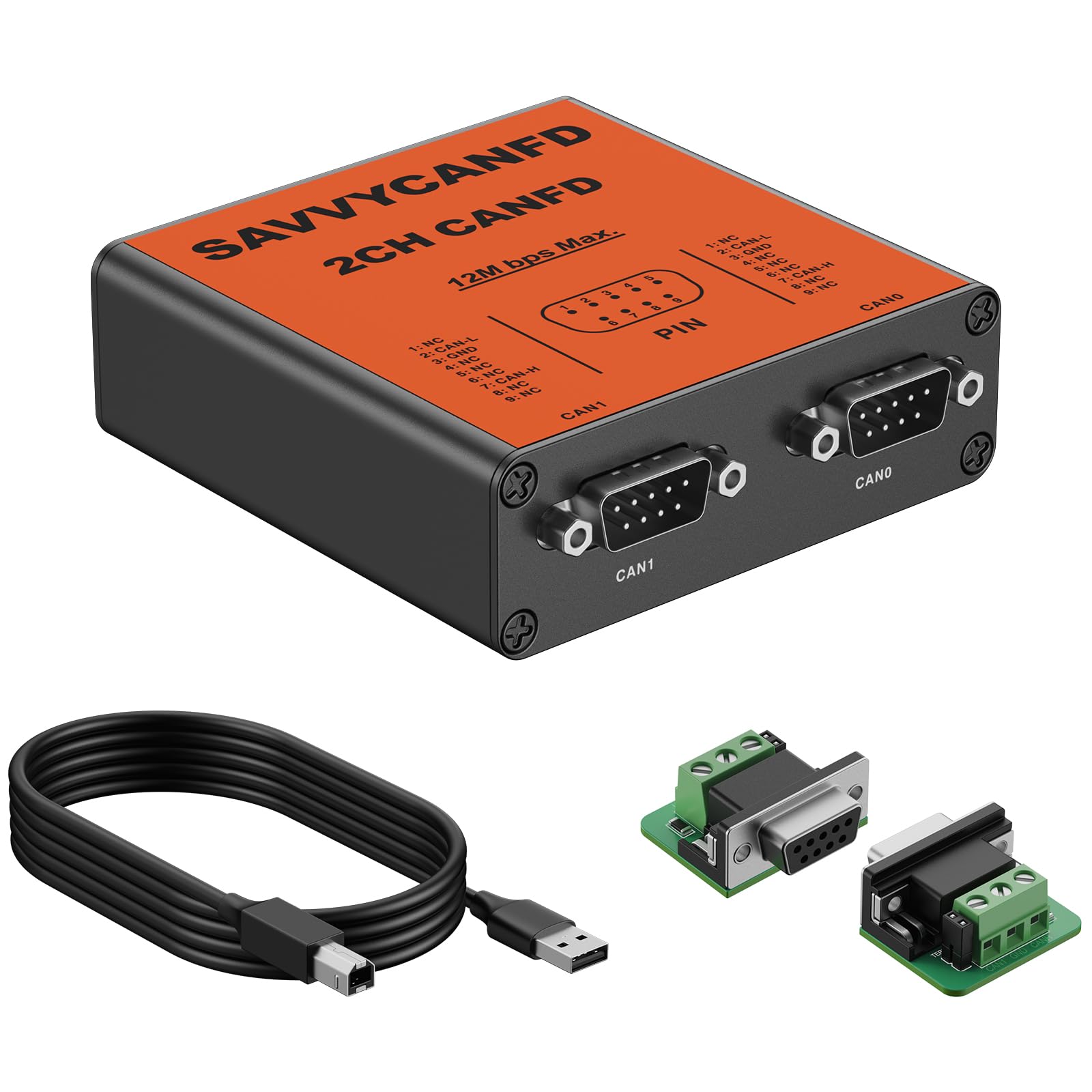 Convertidor USB a doble canal CAN FD SavvyCAN-FD-X2 CAN velocidad de hasta 12 m máximo aislado contra USB 2.5KV, CE, FCC