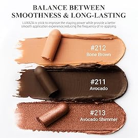 LUXAZA PRO Coral Island Eyeshadow Stick 3PCS Makeup Set, Metallic Shimmer Matte Cream Eye Shadow Eyeliner Brightener Pencil Crayon - J2 Coral Island