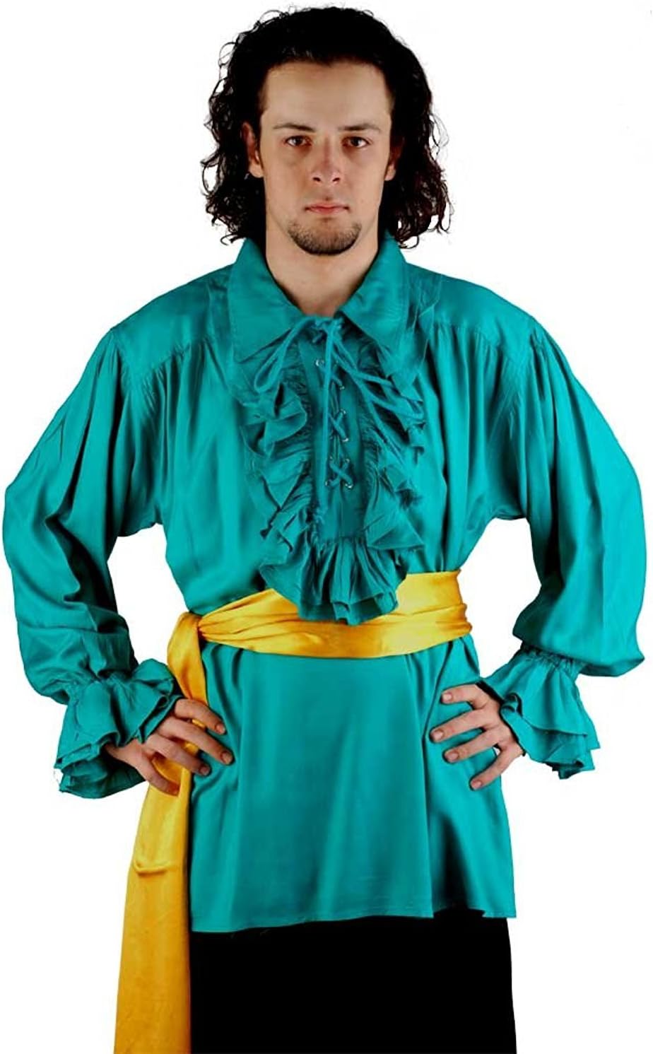 ThePirateDressing Medieval Poet's Captain Charles Vane Cosplay Costume Pirate Shirt