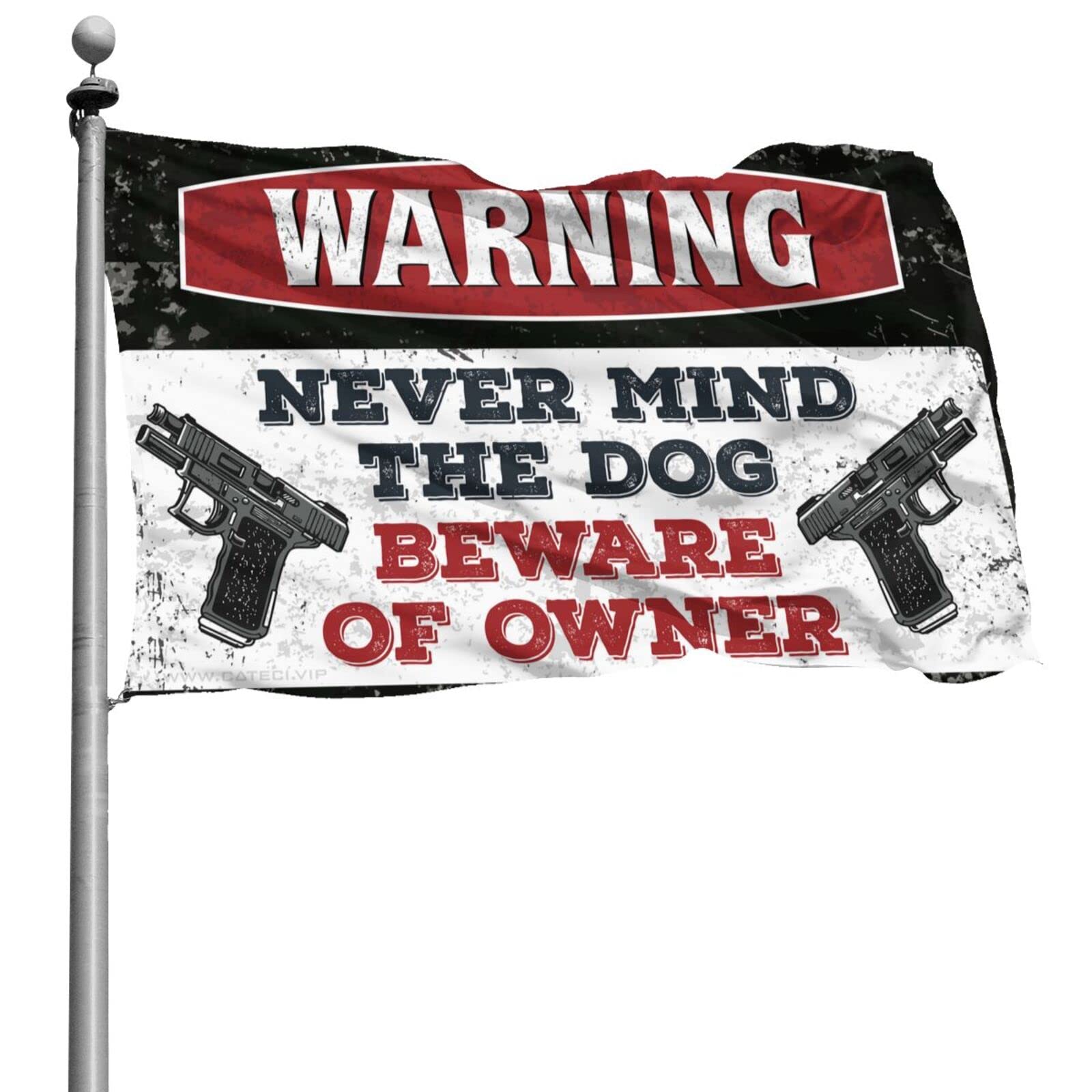 Drapeau Never Mind The Dog pour habiller un grand mur vide de chambre