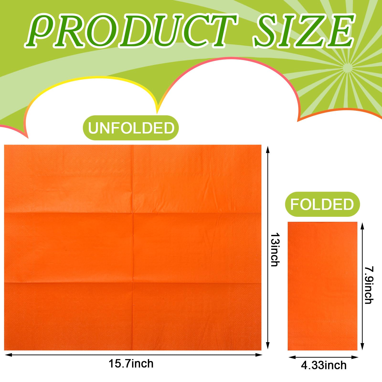 Engrowtic 100 servilletas desechables con tacto de lino, servilletas de papel de color neón, suaves, absorbentes, para otoño, toallas de mano de papel para baño, cocina, boda, fiesta de cumpleaños, 4