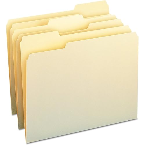 Smead File Folder, 1/3-Cut Tab, Letter Size, Manila , Assorted Positions, 100 Per Box (10330)