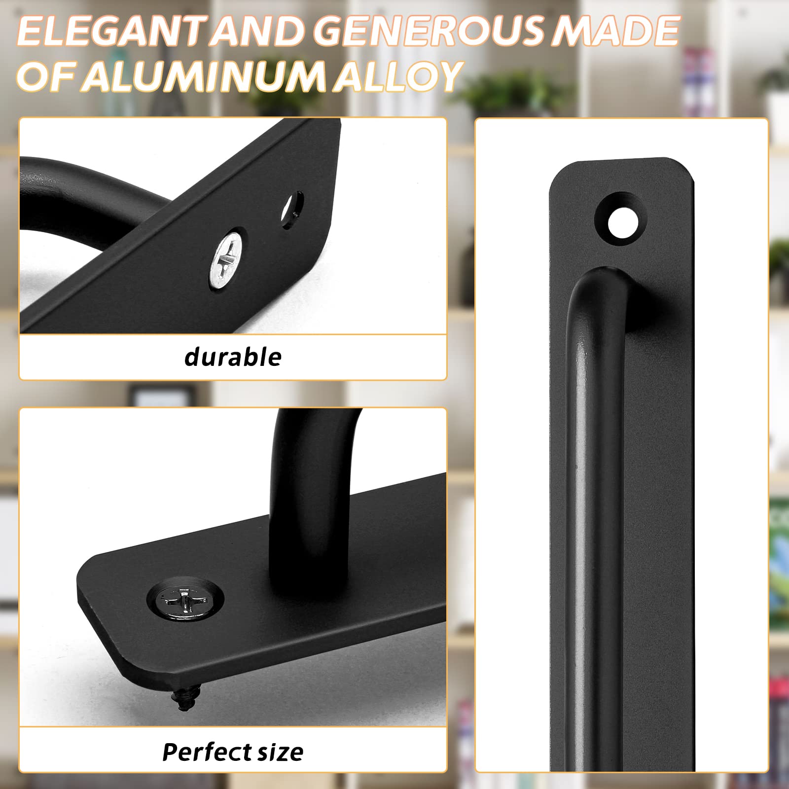 Risbay - 2 Manijas De Puerta Corredera De Granero Con Placa | Envío Gratis