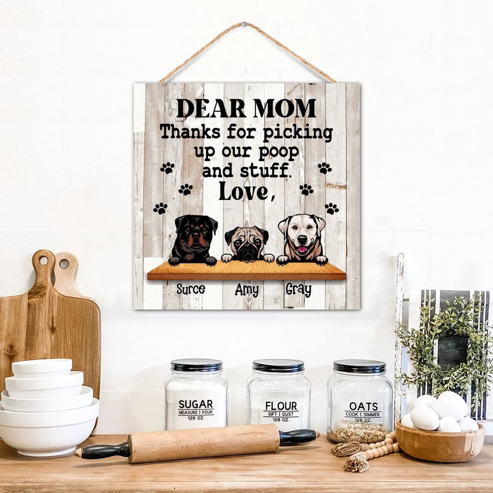 Panneau de décoration murale personnalisé pour remplacer vos cadres vides par un souvenir de chien