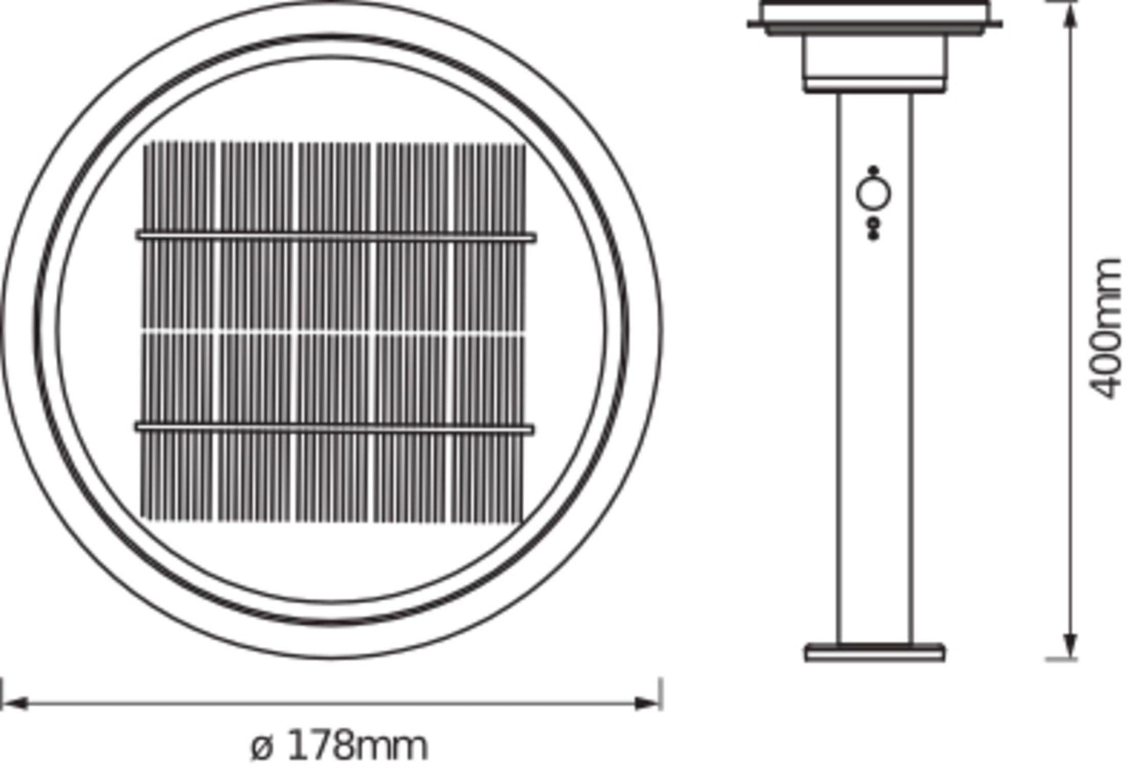 Licht-Erlebnisse LED Solar Wegeleuchte mit Bewegungsmelder Edelstahl 3000 K IP44 Außen modern gemütlich H:40 cm stilvoll Pollerleuchte Haus