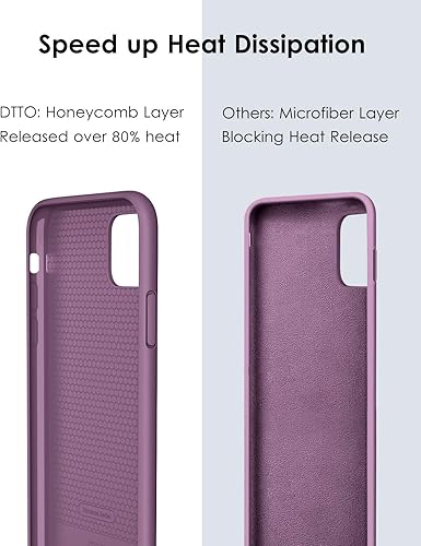 Miniatura 5 de DTTO - Funda de silicona con amortiguación de rejilla de panal para iPhone 11 (2019) de 5.8 pulgadas, serie Romance con cámara mejorada y protección
