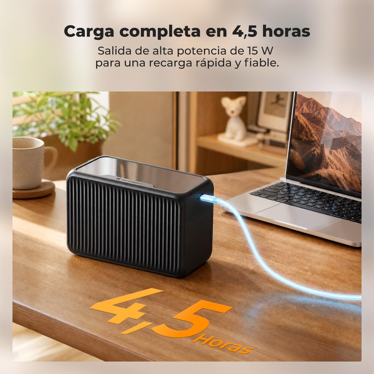 K&F CONCEPT Pilas AAA Litio Recargables 1300mWh 1,5V 12 Uds Cargador Type-C