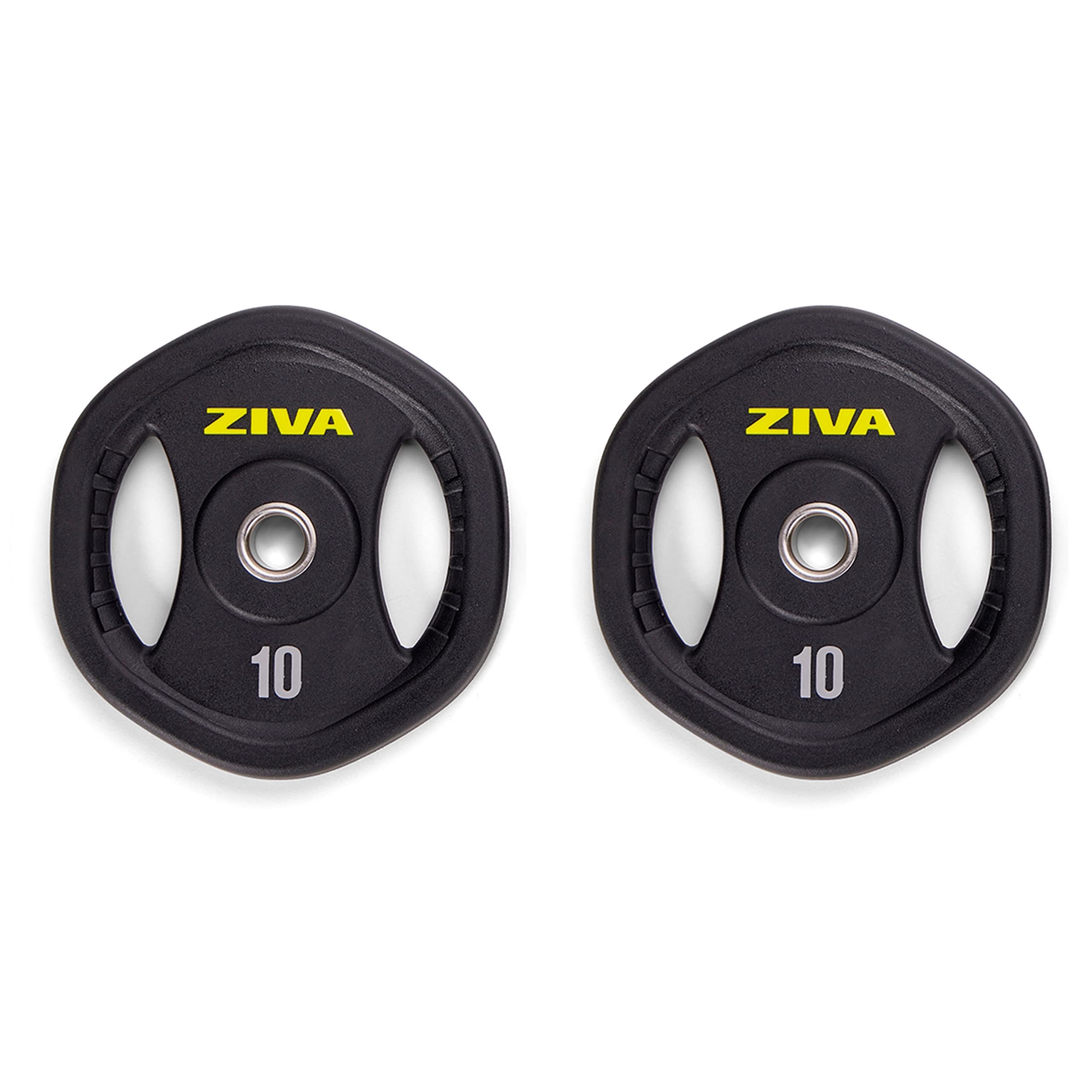 ZIVA 35lb Studio Barbell Weight Set – Adjustable Home Gym Kit with Standard Rubber Urethane Plates, 5' Chrome Bar (1.18" diam) &amp; Collars | Extra Plates Not Included