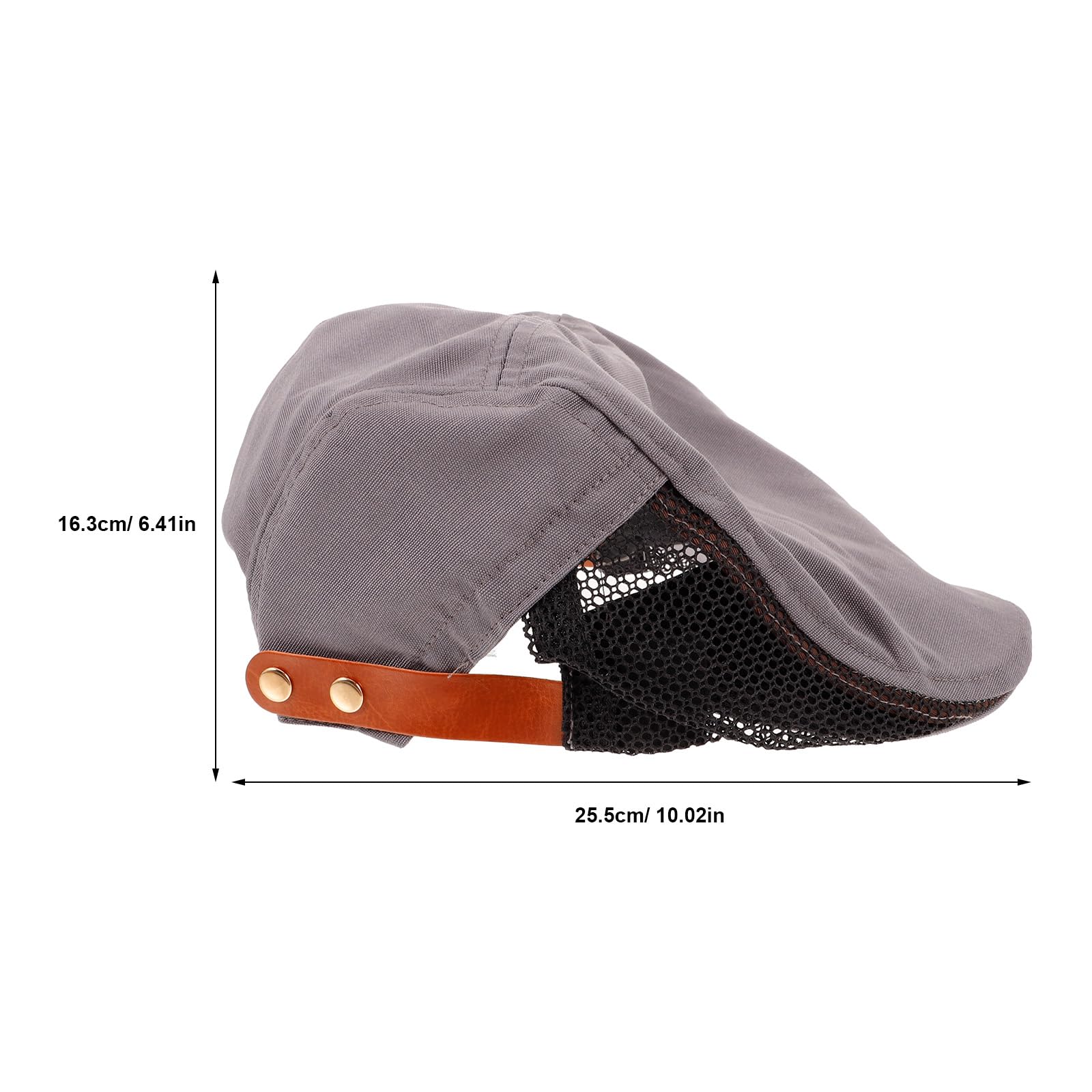 Cappello da cuoco da cameriere berretto traspirante per servizio di ristorazione cappello da lavoro cappello da chef accessorio marrone, Marrone, L-XXL