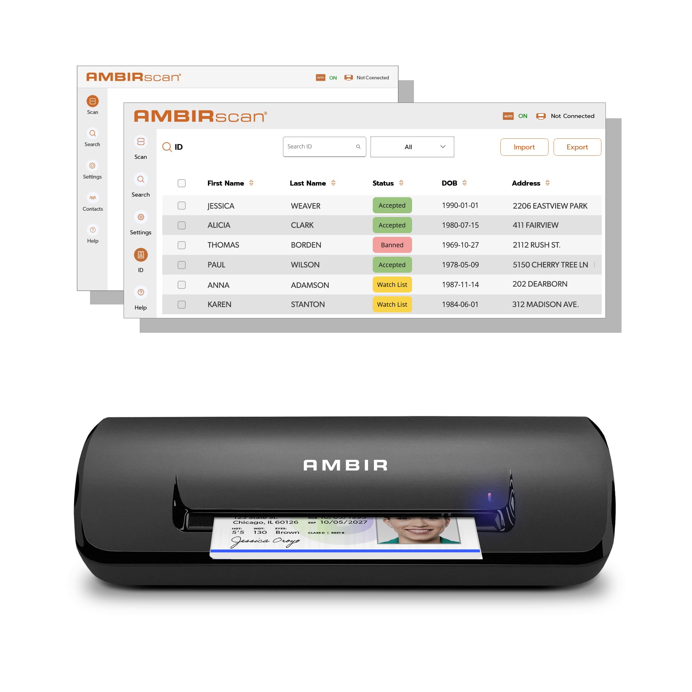 DS687 ID Scanner with Software - Automatic Data Extraction for Age Verfication, No Subscription One Time Purchase