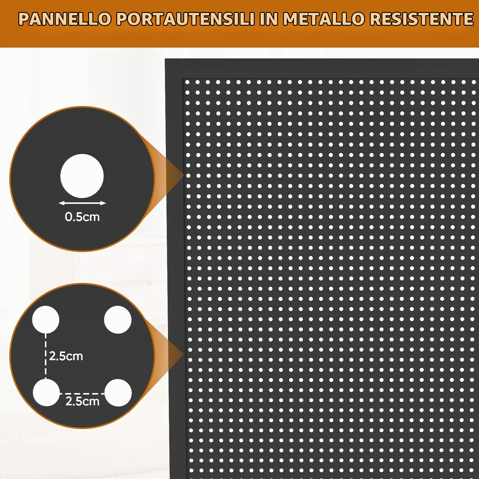 tonchean Espositore per pannelli forati con ruote, in metallo resistente, con 30 ganci, per garage, negozi al dettaglio, officine, mostre artigianali