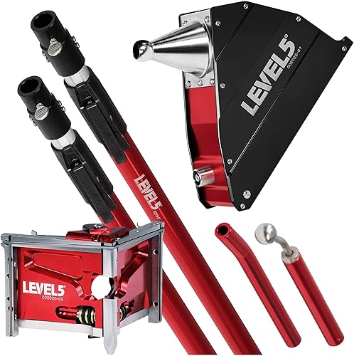 Caja aplicadora de esquina de 8 pulgadas + acabador de esquina de 3 pulgadas + mango extensible de 43 a 72 pulgadas - LEVEL5  Grado profesional