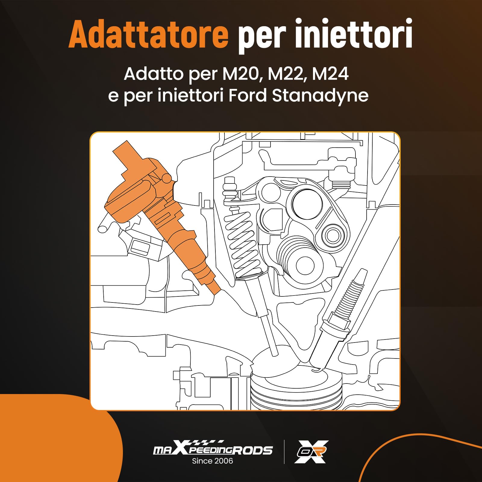 maXpeedingrods Tester di compressione 46 pezzi, 50 bar, M10 M-12 M14 M-18 | tester-di perdita di pressione per diesel, benzina, auto, camion, motori diesel, 50bar