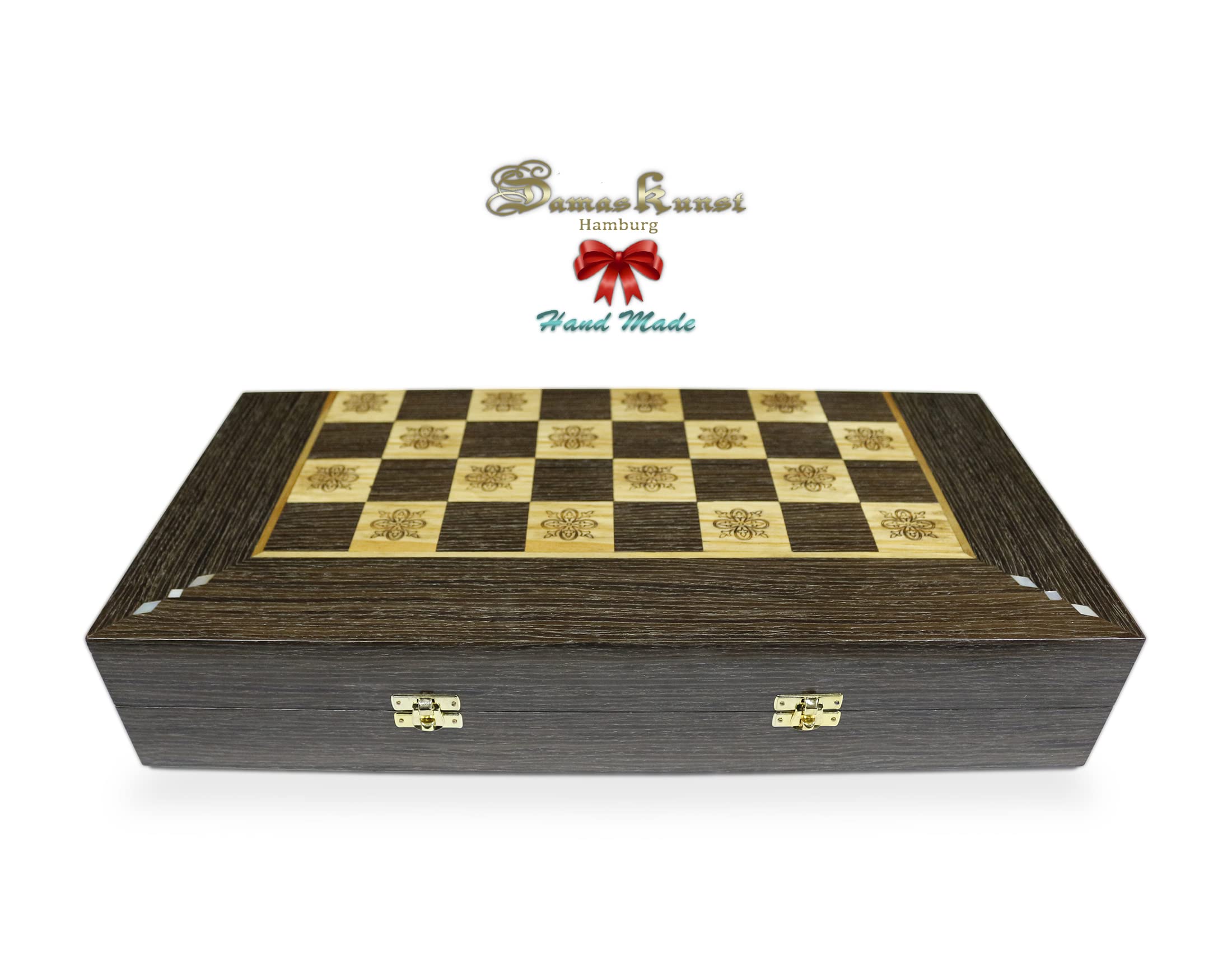 Elessar B50 x 50 cm - Tagliere in legno Tavla/scacchi da donna BT 506 con 30 pietre in legno