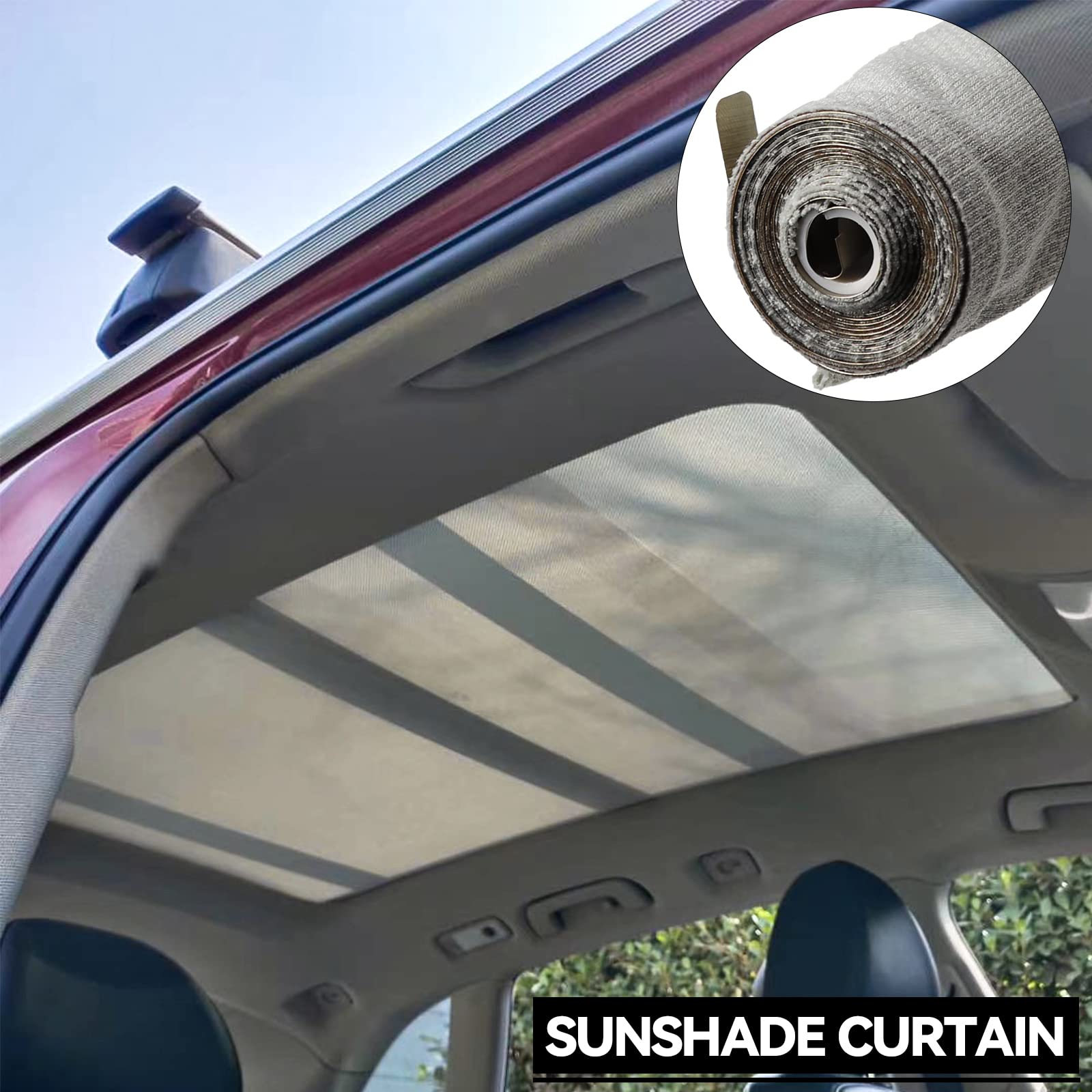 Auto Sonnenblende Vorhänge Dachluke Shutter Dachfensterrollladen Schiebedach Sonnenschutz Vorhang für VW Audi Q5 1K9877307B Grau
