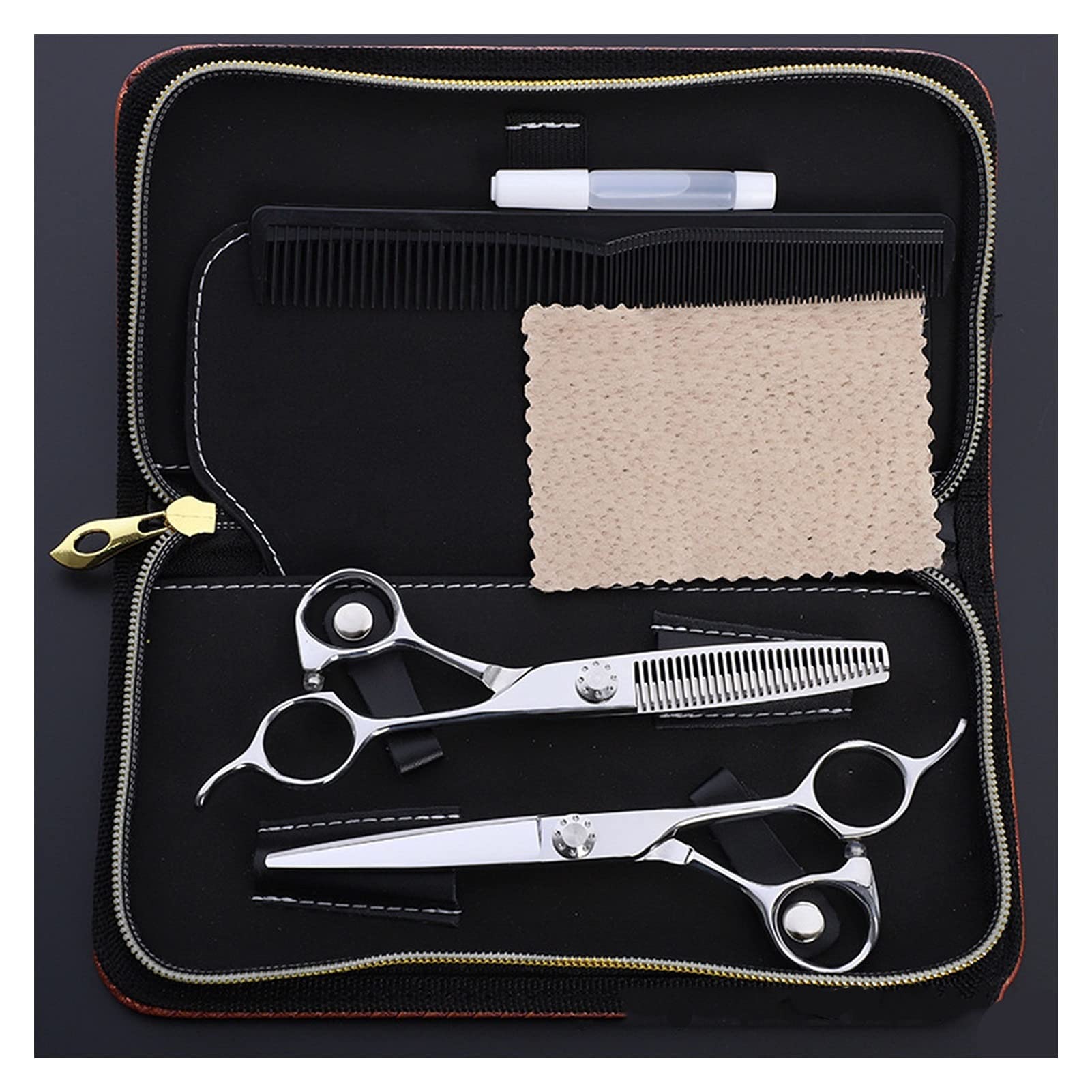 Ciseaux de coiffure 6 pouces avec kit complet pour barbier
