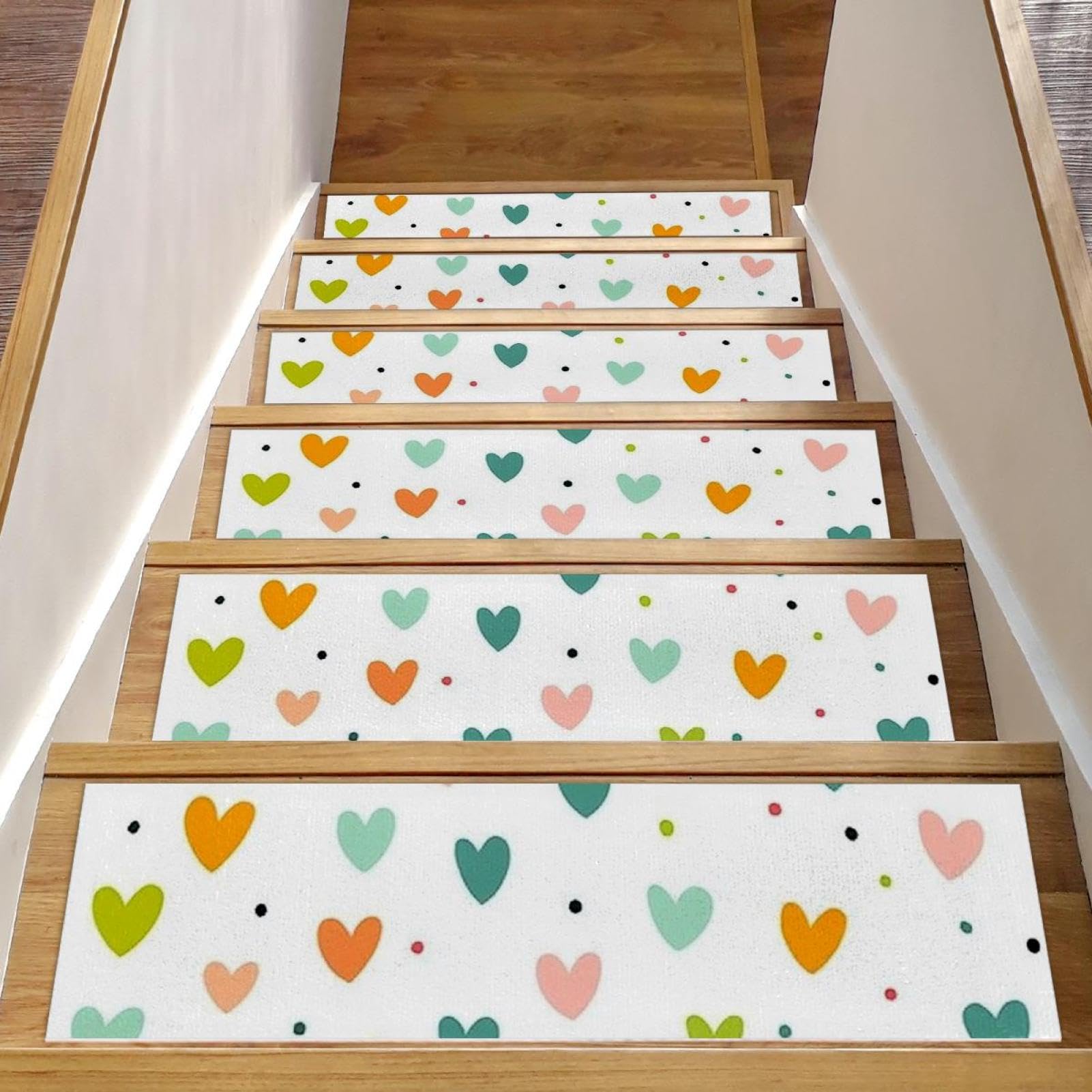 Alfombra para peldaños antideslizante lavable que evita resbalones en escaleras de madera