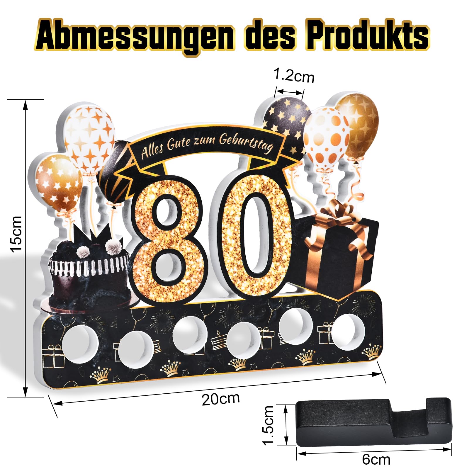 Geldgeschenke Verpackung zum 80 Geburtstag Mann Frau Geldgeschenke, 80. Geburtstag Mann Frau Aus Holz Deko, für Geburtstag Geschenk, Tischdeko Geburtstag Verwendet Werden
